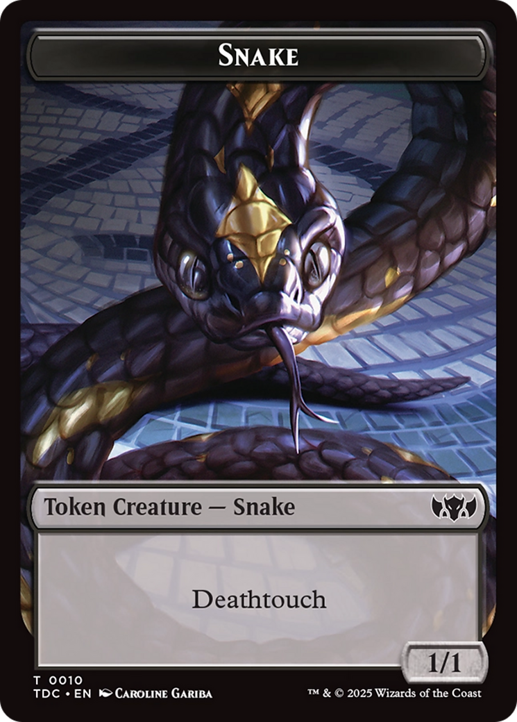 Snake // Myr Double-Sided Token [Tarkir: Dragonstorm Commander Tokens] | Jomio and Rueliete's Cards and Comics