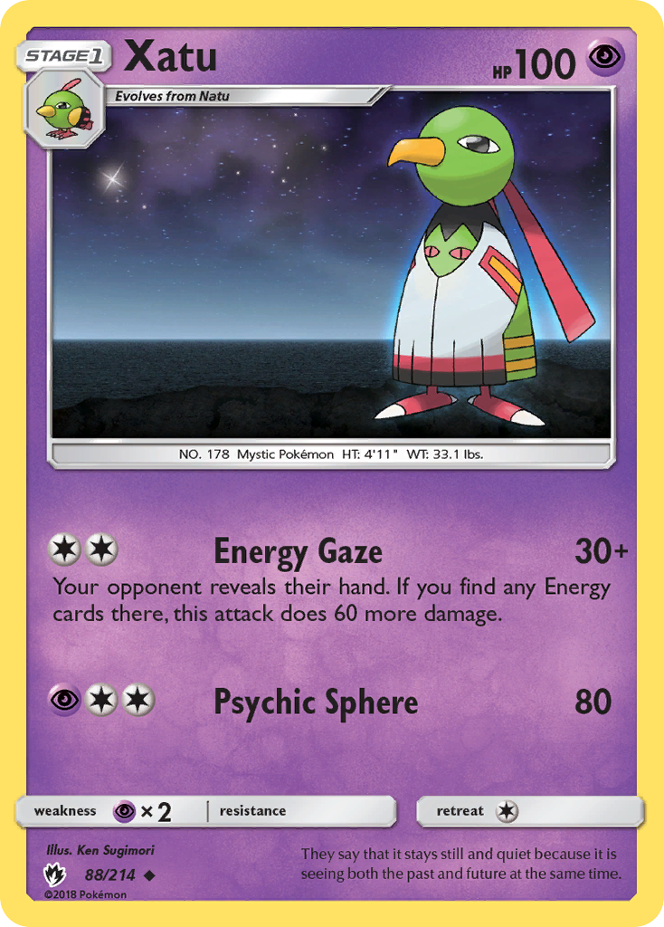Xatu (88/214) [Sun & Moon: Lost Thunder] | Jomio and Rueliete's Cards and Comics