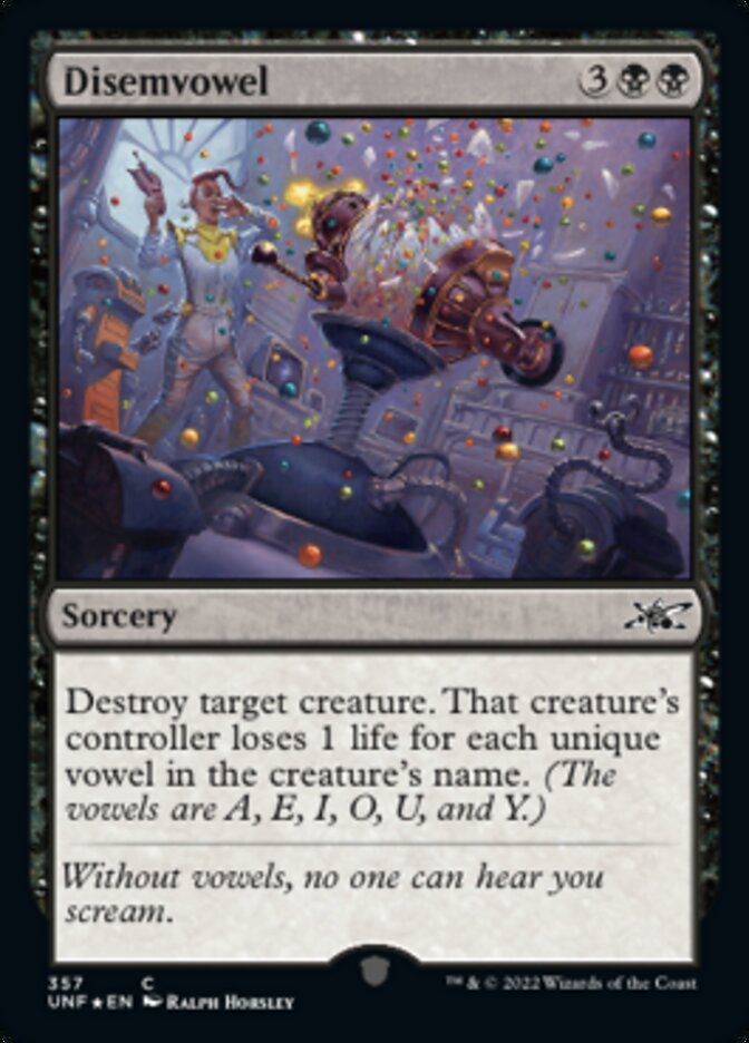 Disemvowel (Galaxy Foil) [Unfinity] | Jomio and Rueliete's Cards and Comics