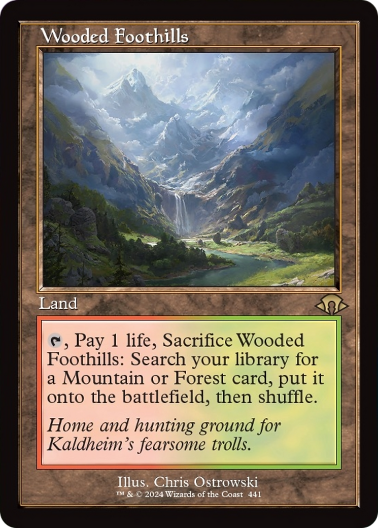 Wooded Foothills (Retro) [Modern Horizons 3] | Jomio and Rueliete's Cards and Comics