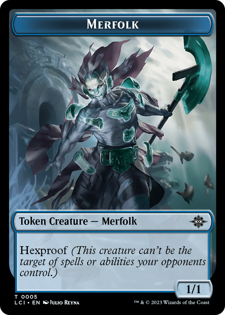 Boar // Merfolk (0005) Double-Sided Token [The Lost Caverns of Ixalan Commander Tokens] | Jomio and Rueliete's Cards and Comics