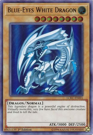 Blue-Eyes White Dragon (Version 2) [LCKC-EN001] Ultra Rare | Jomio and Rueliete's Cards and Comics