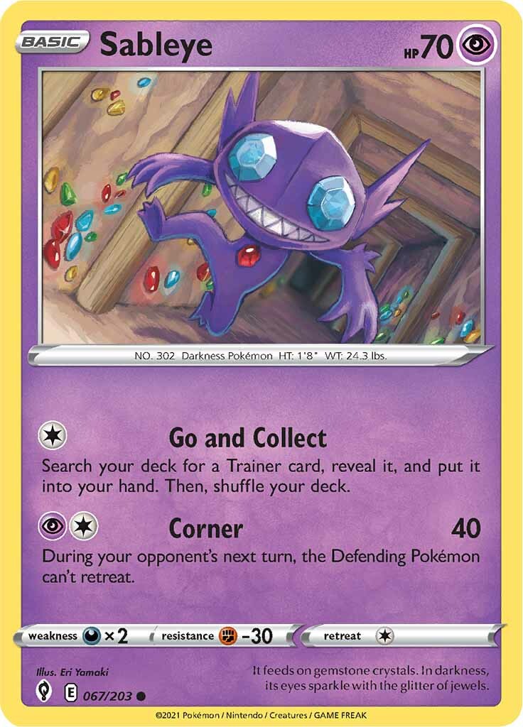 Sableye (067/203) [Sword & Shield: Evolving Skies] | Jomio and Rueliete's Cards and Comics
