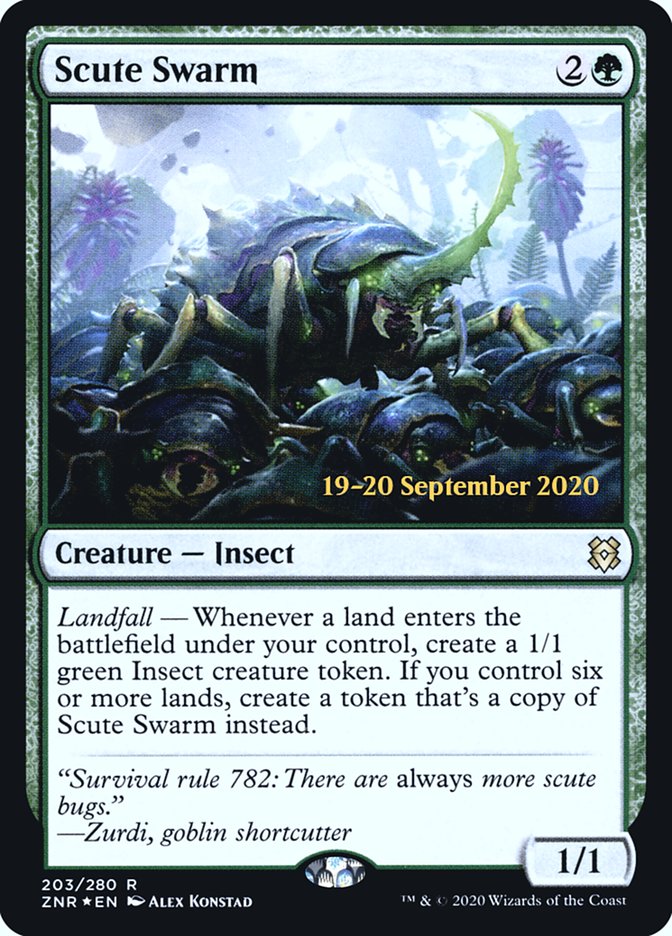 Scute Swarm [Zendikar Rising Prerelease Promos] | Jomio and Rueliete's Cards and Comics