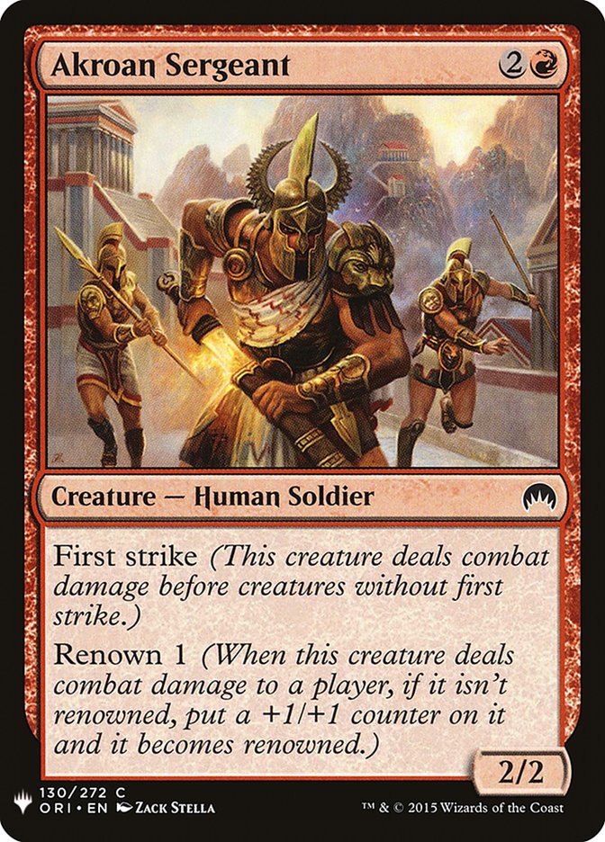 Akroan Sergeant [Mystery Booster] | Jomio and Rueliete's Cards and Comics