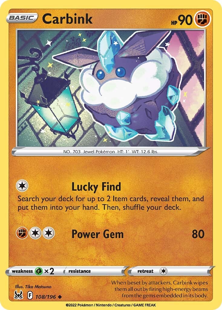 Carbink (108/196) [Sword & Shield: Lost Origin] | Jomio and Rueliete's Cards and Comics