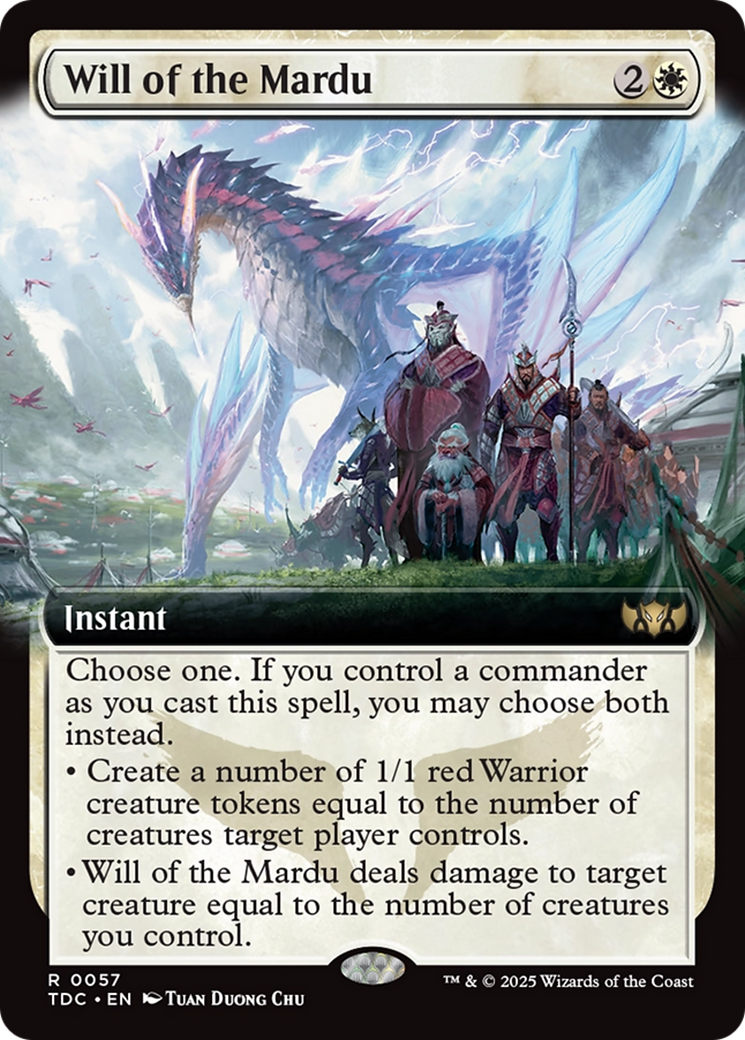 Will of the Mardu (Extended Art) [Tarkir: Dragonstorm Commander] | Jomio and Rueliete's Cards and Comics