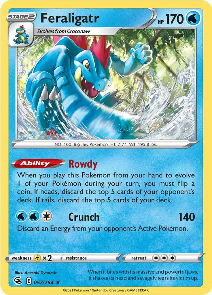 Feraligatr (057/264) [Sword & Shield: Fusion Strike] | Jomio and Rueliete's Cards and Comics