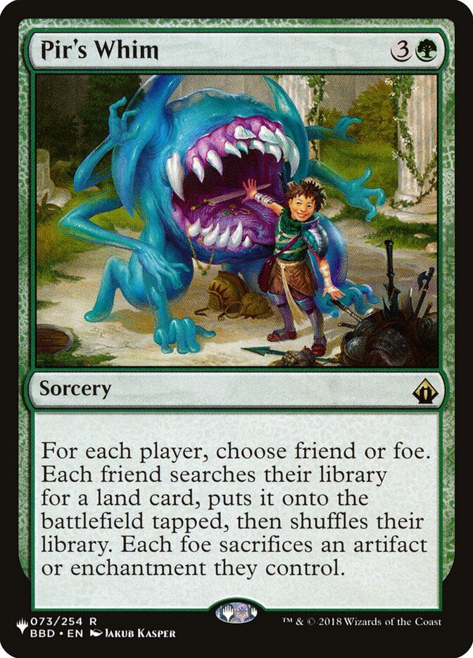 Pir's Whim [The List] | Jomio and Rueliete's Cards and Comics