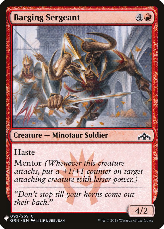 Barging Sergeant [Mystery Booster] | Jomio and Rueliete's Cards and Comics