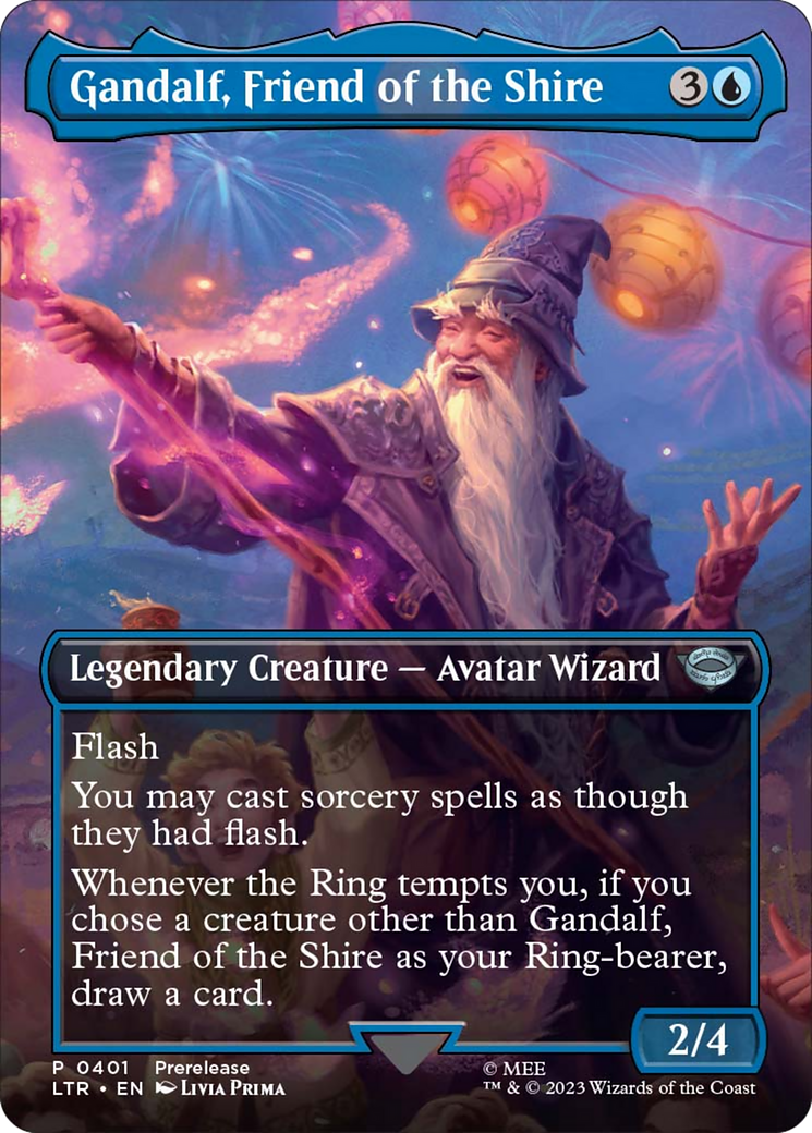 Gandalf, Friend of the Shire (Borderless Alternate Art) [The Lord of the Rings: Tales of Middle-Earth] | Jomio and Rueliete's Cards and Comics