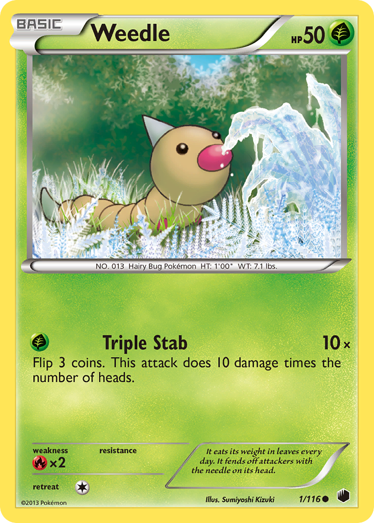 Weedle (1/116) [Black & White: Plasma Freeze] | Jomio and Rueliete's Cards and Comics