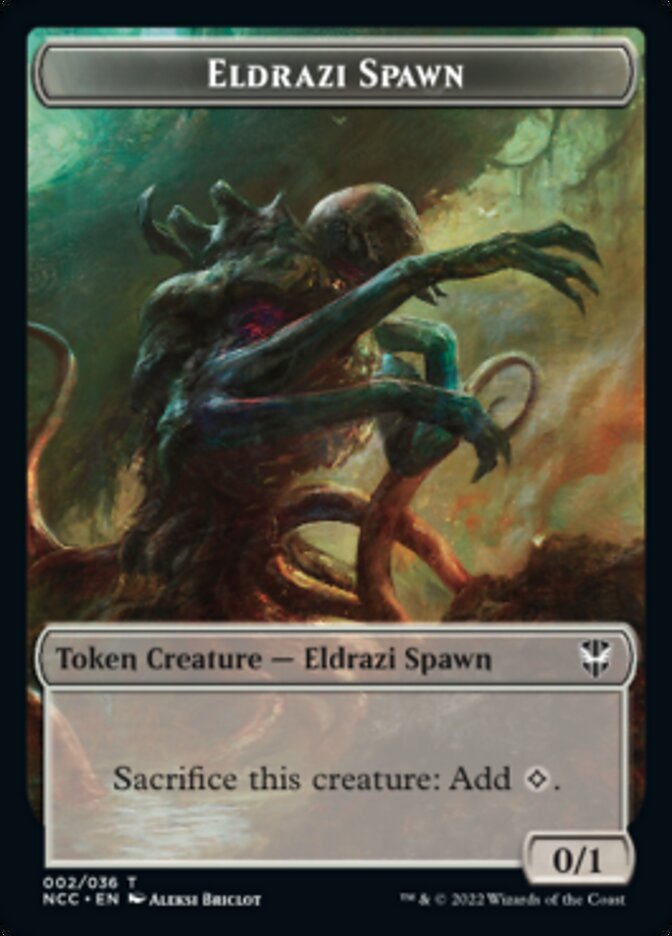 Eldrazi Spawn // Human Double-Sided Token [Streets of New Capenna Commander Tokens] | Jomio and Rueliete's Cards and Comics