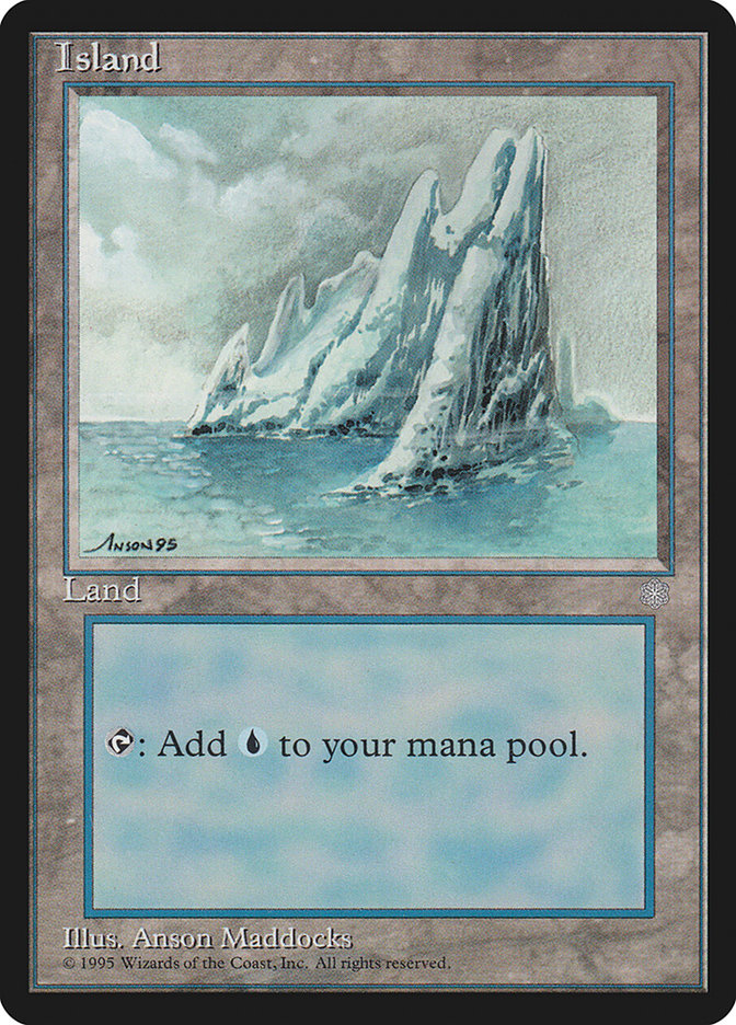 Island (No Birds / Signature on Left) [Ice Age] | Jomio and Rueliete's Cards and Comics