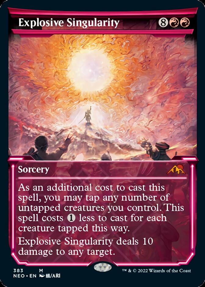 Explosive Singularity (Showcase Soft Glow) [Kamigawa: Neon Dynasty] | Jomio and Rueliete's Cards and Comics