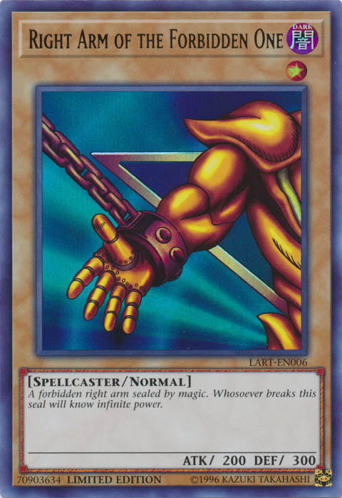 Right Arm of the Forbidden One [LART-EN006] Ultra Rare | Jomio and Rueliete's Cards and Comics