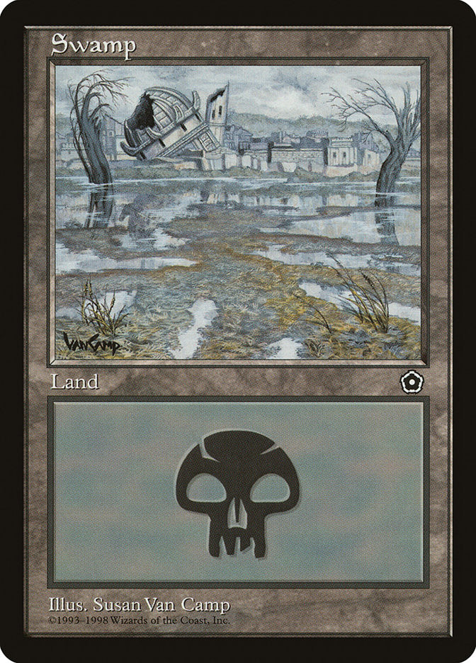 Swamp (Black Signature) [Portal Second Age] | Jomio and Rueliete's Cards and Comics