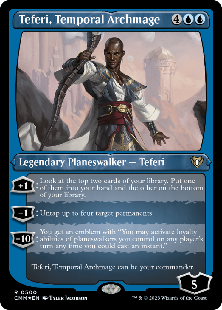 Teferi, Temporal Archmage (Foil Etched) [Commander Masters] | Jomio and Rueliete's Cards and Comics