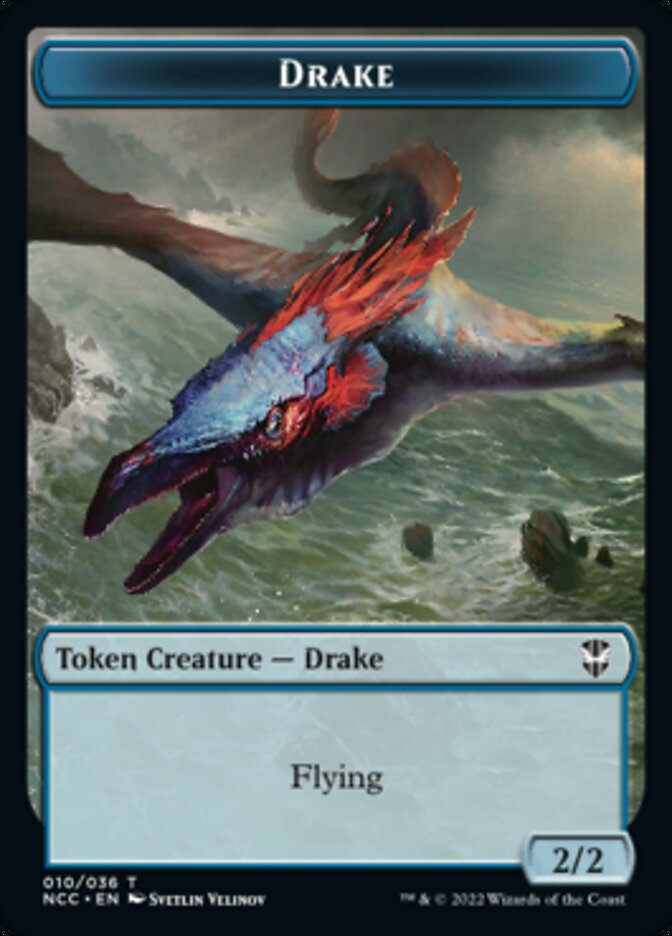 Zombie // Drake Double-Sided Token [Streets of New Capenna Commander Tokens] | Jomio and Rueliete's Cards and Comics