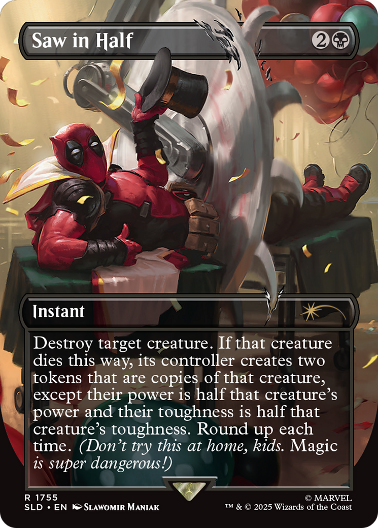 Saw in Half (Rainbow Foil) [Secret Lair Drop Series] | Jomio and Rueliete's Cards and Comics
