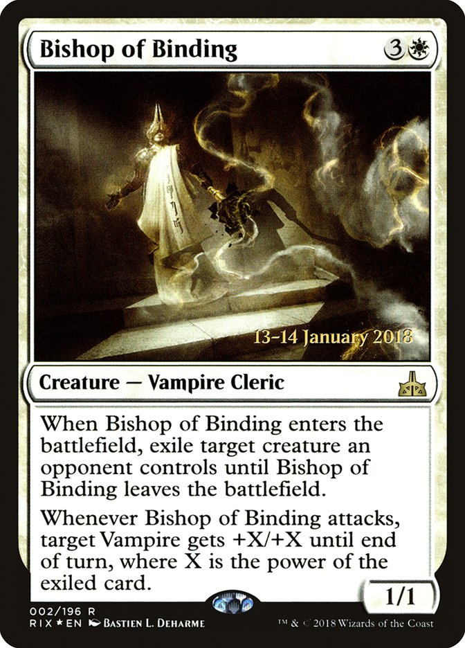 Bishop of Binding [Rivals of Ixalan Prerelease Promos] | Jomio and Rueliete's Cards and Comics