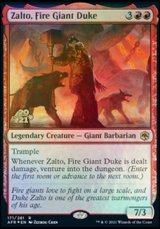 Zalto, Fire Giant Duke [Dungeons & Dragons: Adventures in the Forgotten Realms Prerelease Promos] | Jomio and Rueliete's Cards and Comics