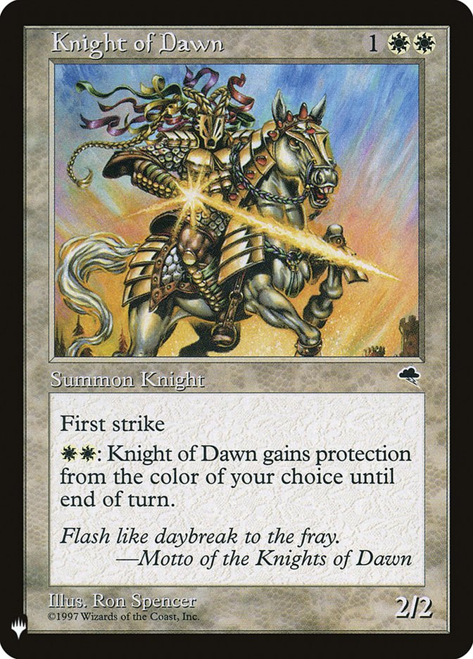 Knight of Dawn [Mystery Booster] | Jomio and Rueliete's Cards and Comics