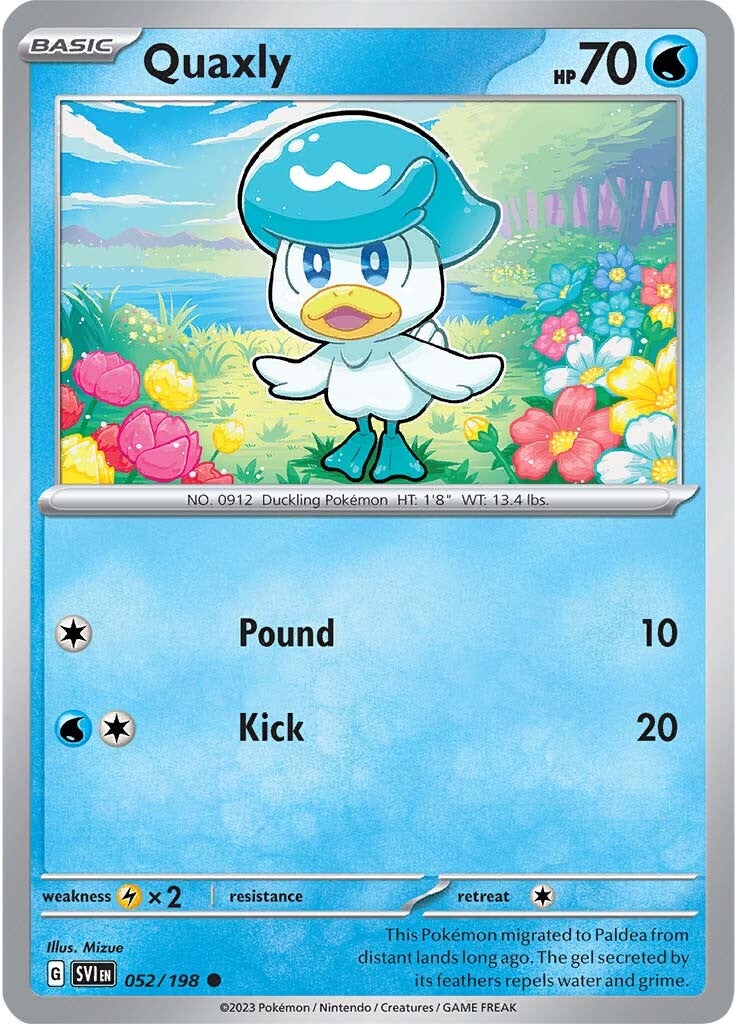 Quaxly (052/198) [Scarlet & Violet: Base Set] | Jomio and Rueliete's Cards and Comics