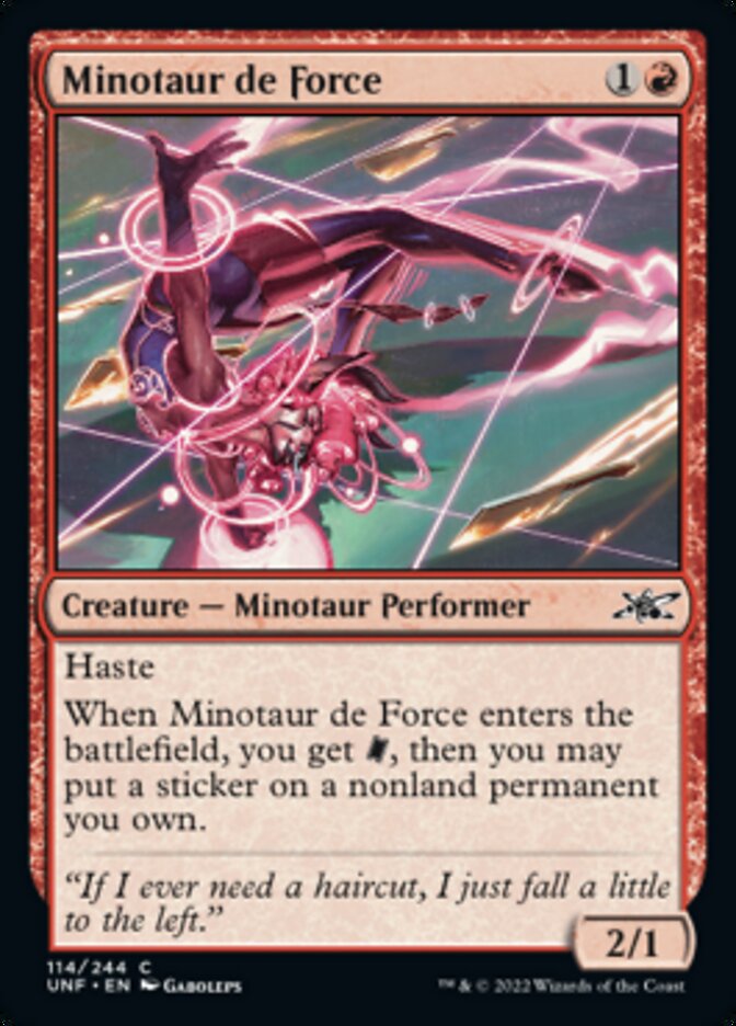 Minotaur de Force [Unfinity] | Jomio and Rueliete's Cards and Comics