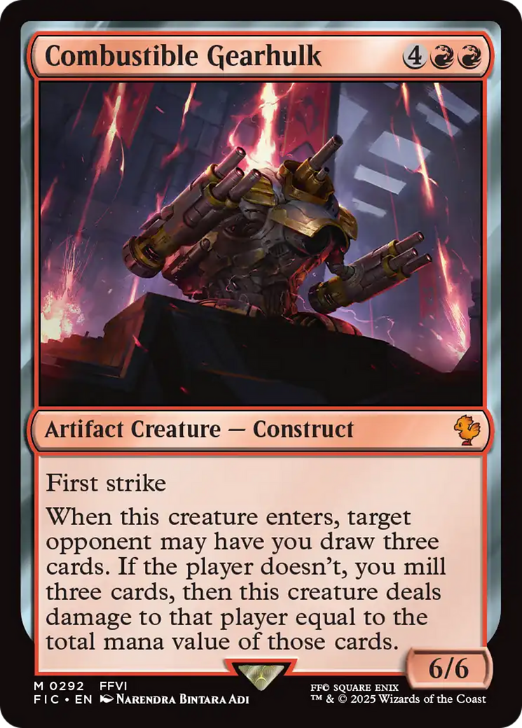Combustible Gearhulk [FINAL FANTASY Commander] | Jomio and Rueliete's Cards and Comics