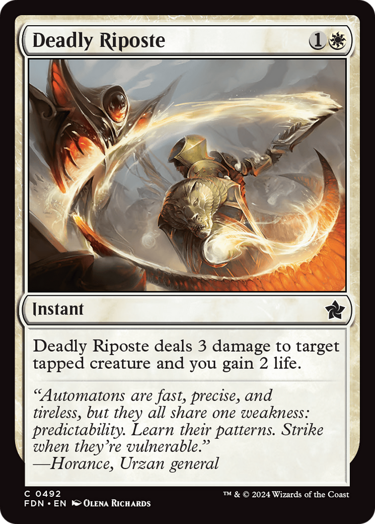 Deadly Riposte [Foundations] | Jomio and Rueliete's Cards and Comics