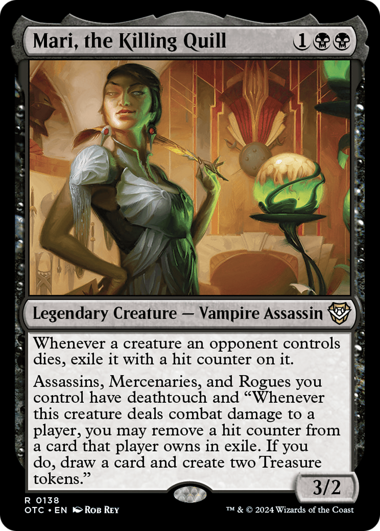 Mari, the Killing Quill [Outlaws of Thunder Junction Commander] | Jomio and Rueliete's Cards and Comics