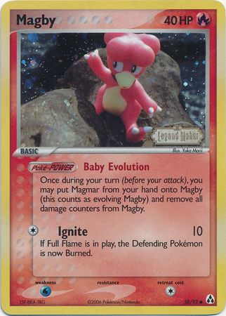 Magby (58/92) (Stamped) [EX: Legend Maker] | Jomio and Rueliete's Cards and Comics