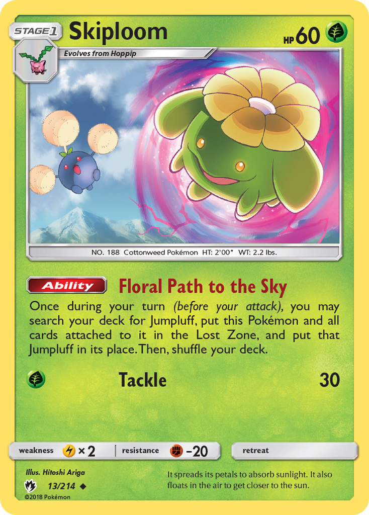 Skiploom (13/214) [Sun & Moon: Lost Thunder] | Jomio and Rueliete's Cards and Comics