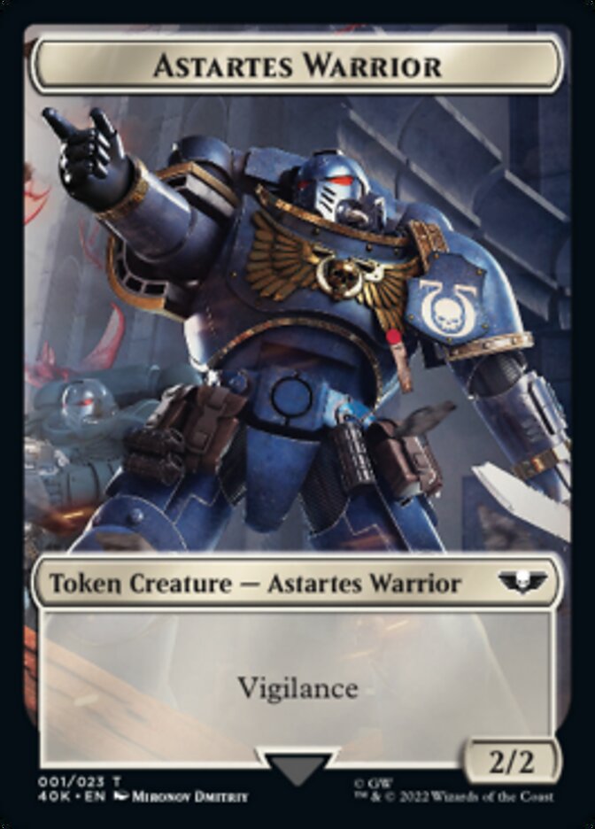 Astartes Warrior (001) // Clue Double-Sided Token [Warhammer 40,000 Tokens] | Jomio and Rueliete's Cards and Comics