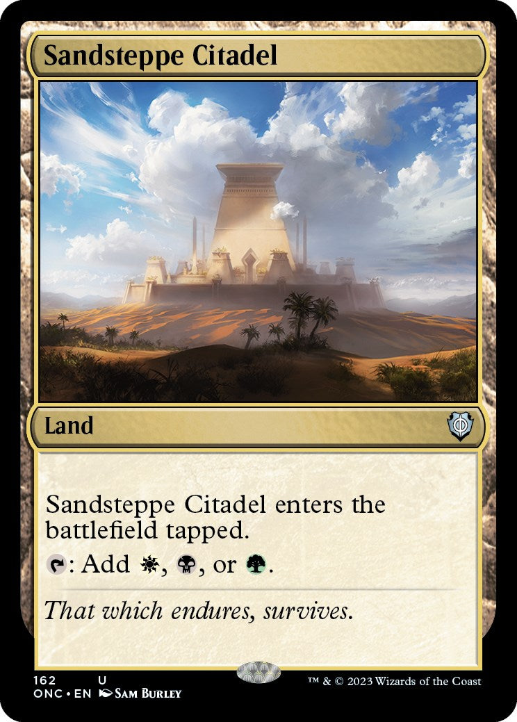 Sandsteppe Citadel [Phyrexia: All Will Be One Commander] | Jomio and Rueliete's Cards and Comics