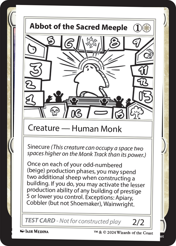 Abbot of the Sacred Meeple [Mystery Booster 2 Playtest Cards] | Jomio and Rueliete's Cards and Comics