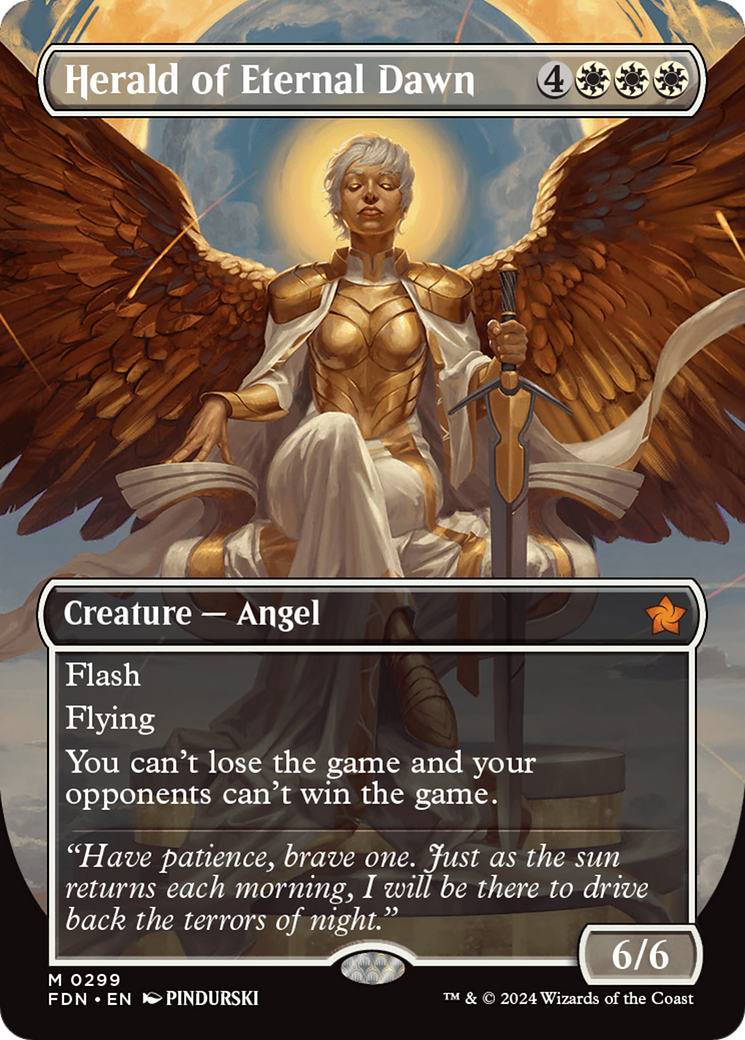 Herald of Eternal Dawn (Borderless) [Foundations] | Jomio and Rueliete's Cards and Comics