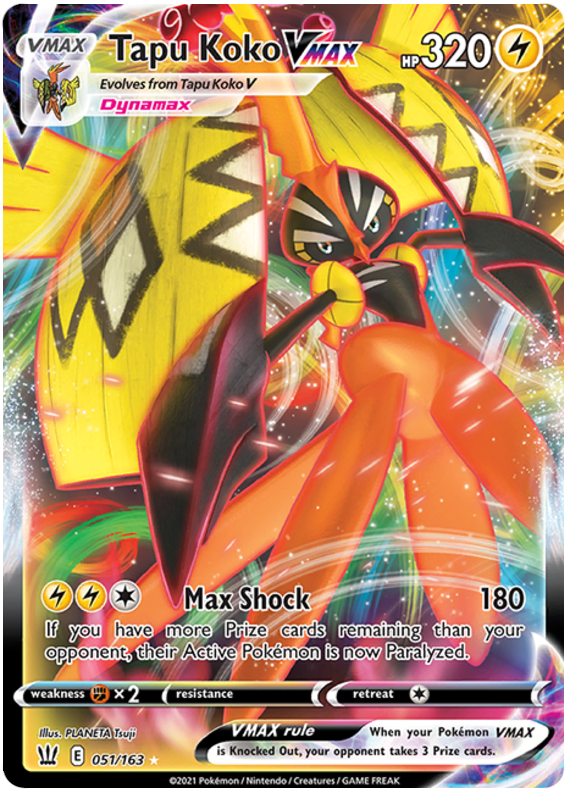Tapu Koko VMAX (051/163) [Sword & Shield: Battle Styles] | Jomio and Rueliete's Cards and Comics