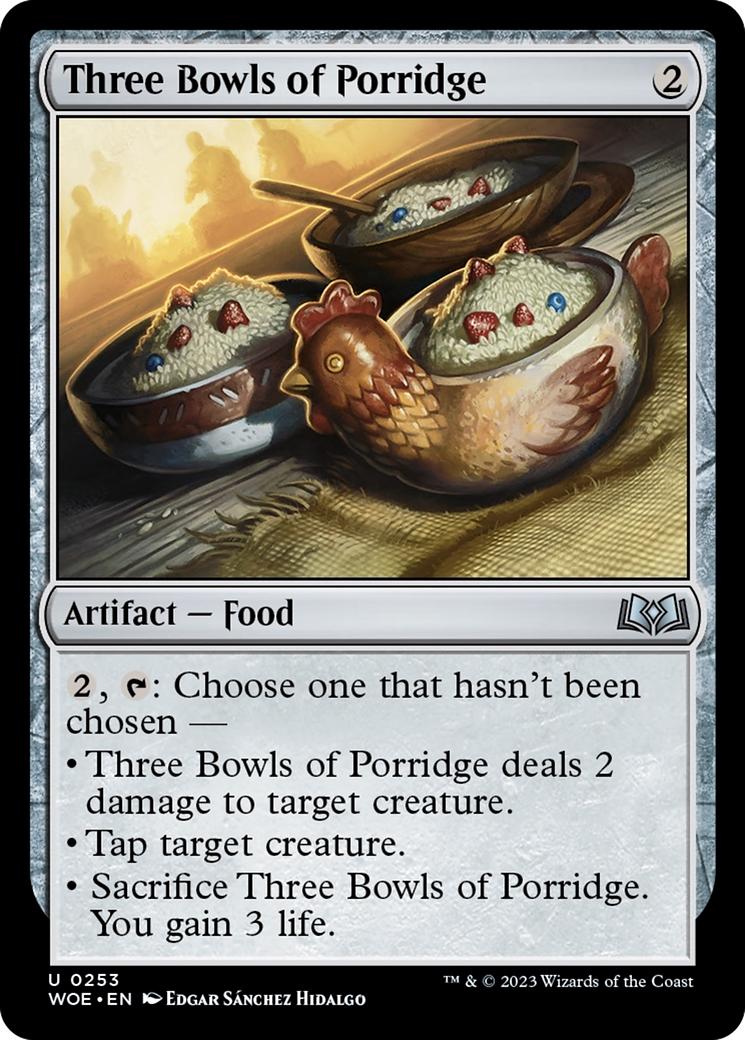 Three Bowls of Porridge [Wilds of Eldraine] | Jomio and Rueliete's Cards and Comics