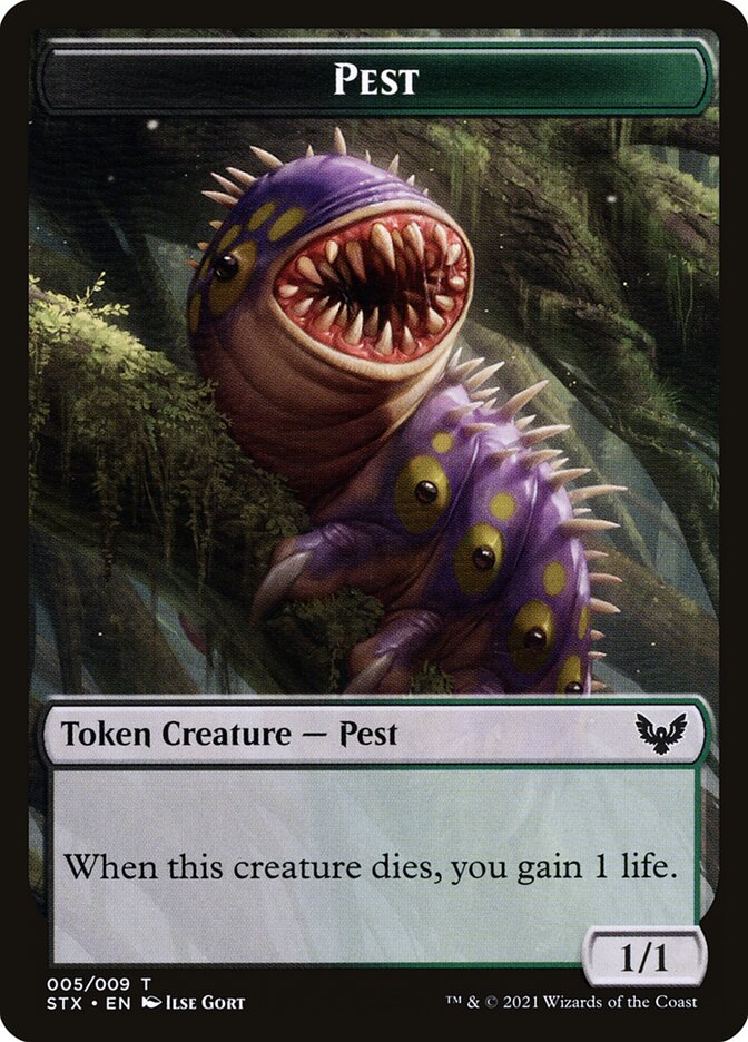 Pest (005) // Blood (017) Double-Sided Token [Challenger Decks 2022 Tokens] | Jomio and Rueliete's Cards and Comics