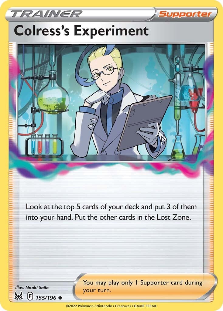 Colress's Experiment (155/196) [Sword & Shield: Lost Origin] | Jomio and Rueliete's Cards and Comics