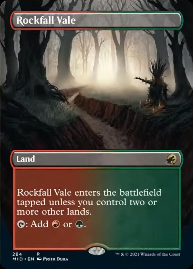 Rockfall Vale (Borderless Alternate Art) [Innistrad: Midnight Hunt] | Jomio and Rueliete's Cards and Comics