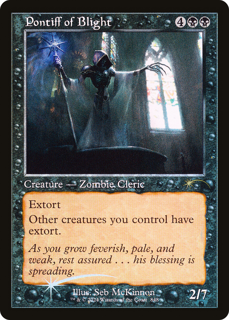 Pontiff of Blight (Retro Frame) [Secret Lair Drop Series] | Jomio and Rueliete's Cards and Comics