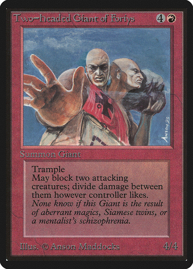 Two-Headed Giant of Foriys [Beta Edition] | Jomio and Rueliete's Cards and Comics