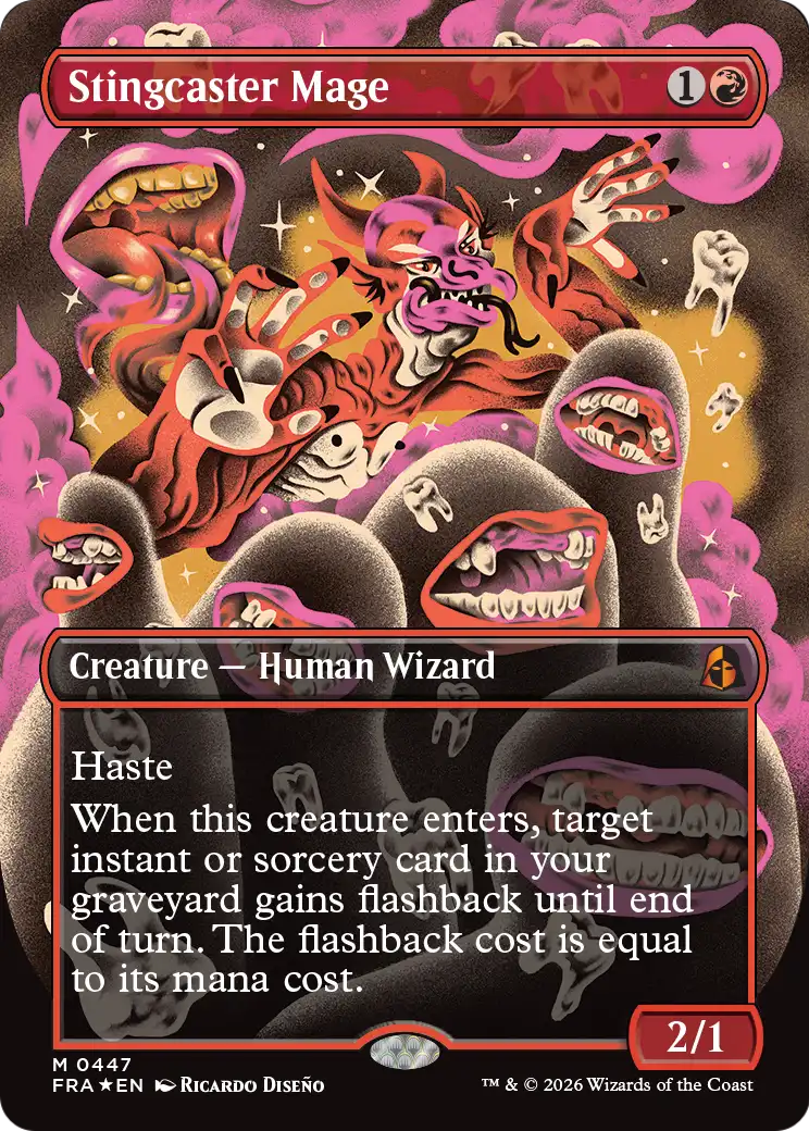 Stingcaster Mage (Borderless) (0447) [Reality Fracture] | Jomio and Rueliete's Cards and Comics