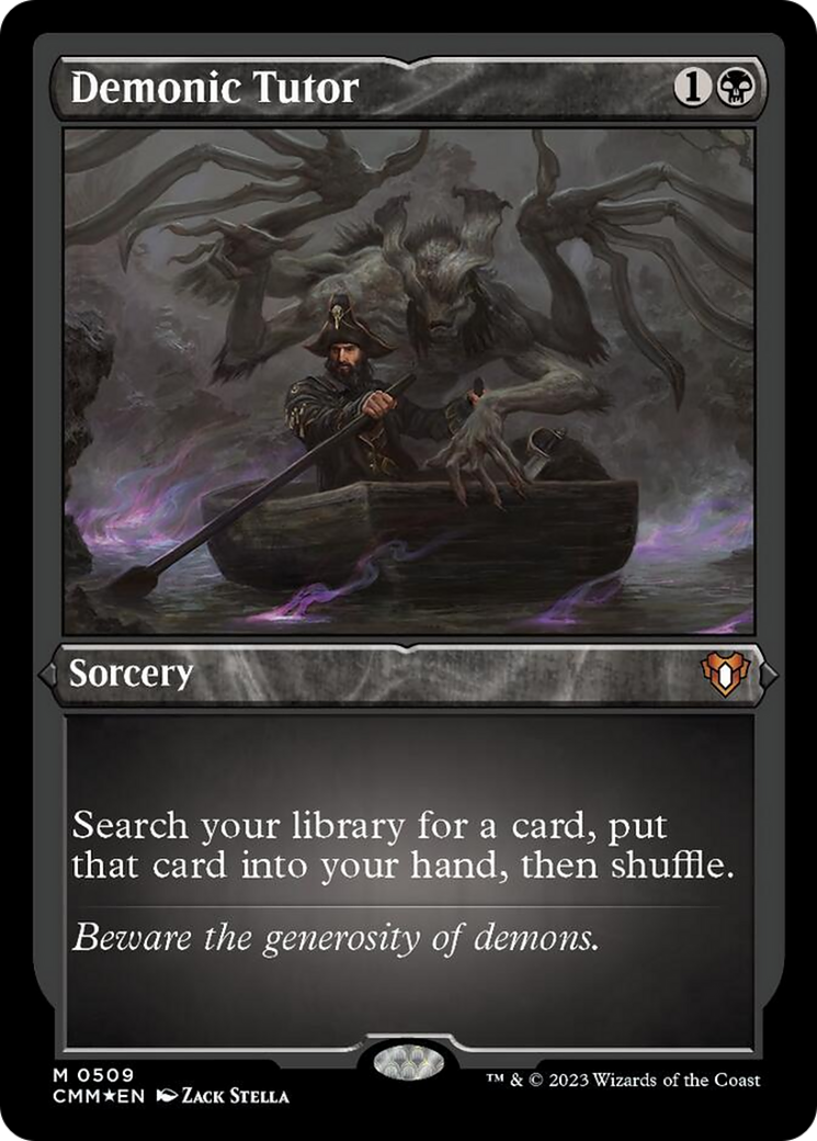 Demonic Tutor (Foil Etched) [Commander Masters] | Jomio and Rueliete's Cards and Comics