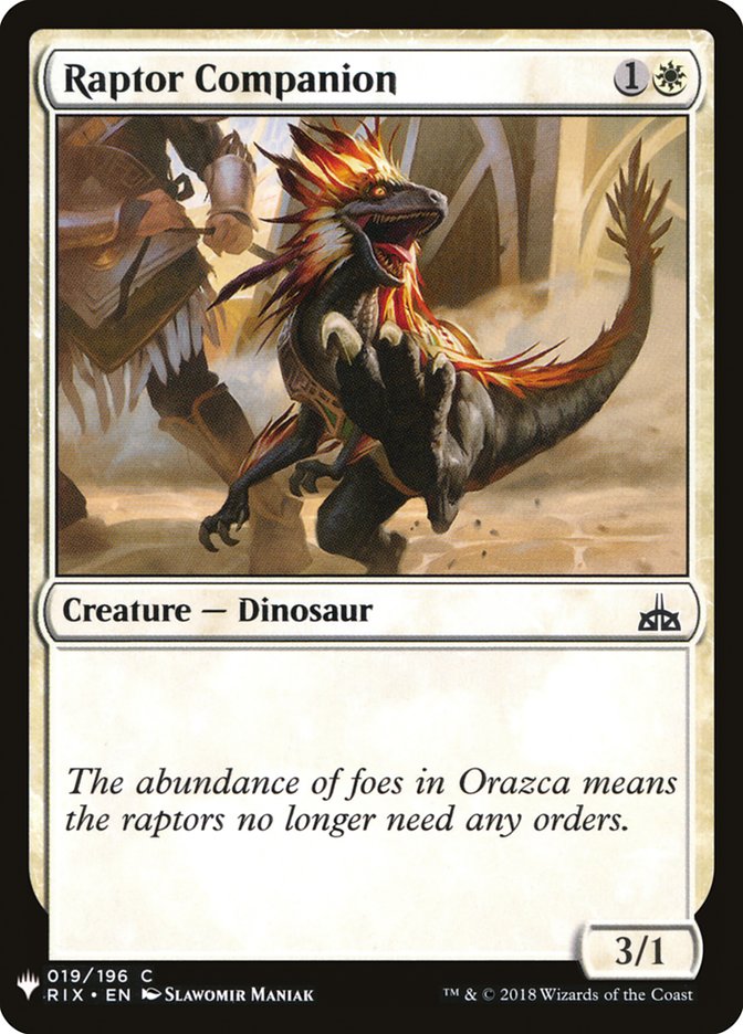Raptor Companion [Mystery Booster] | Jomio and Rueliete's Cards and Comics