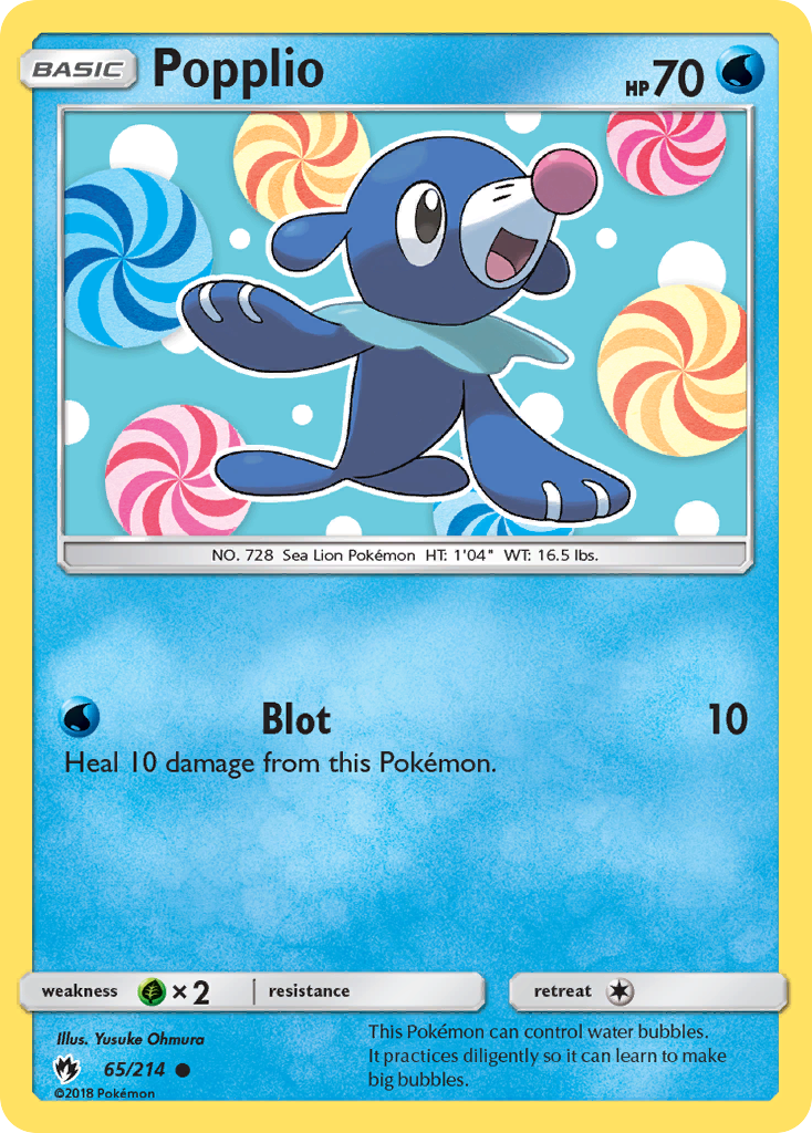 Popplio (65/214) [Sun & Moon: Lost Thunder] | Jomio and Rueliete's Cards and Comics