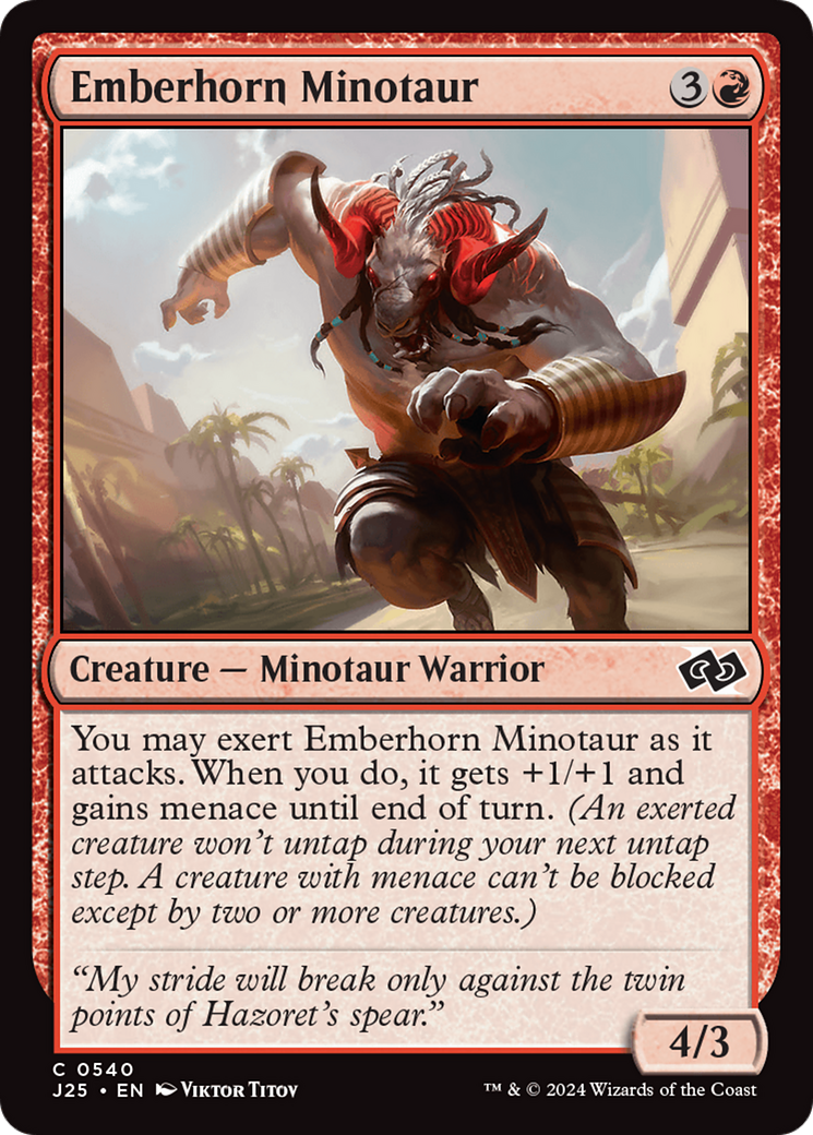 Emberhorn Minotaur [Foundations Jumpstart] | Jomio and Rueliete's Cards and Comics